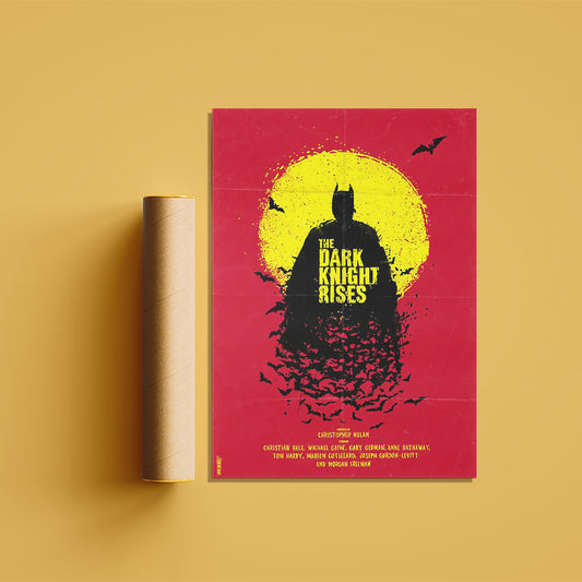 The Dark Knight Rises Yellow Moon Poster