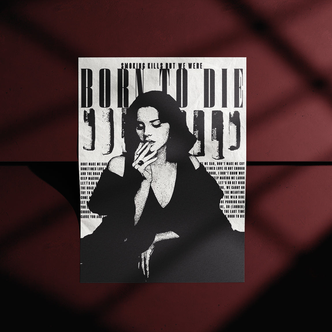 Lana Del Rey Born To Die Smoking Poster