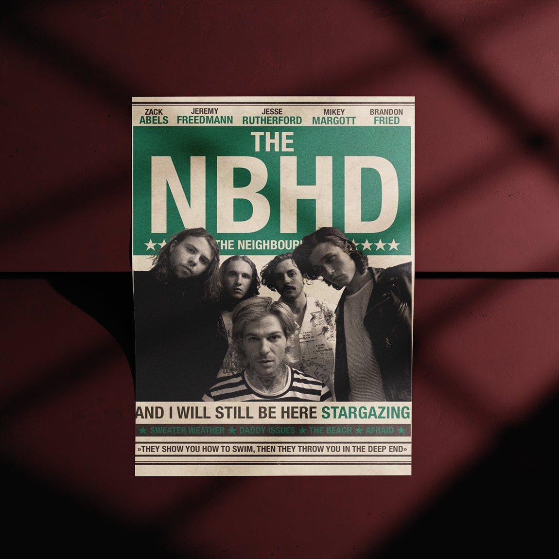 The Neighbourhood Retro Newspaper Poster