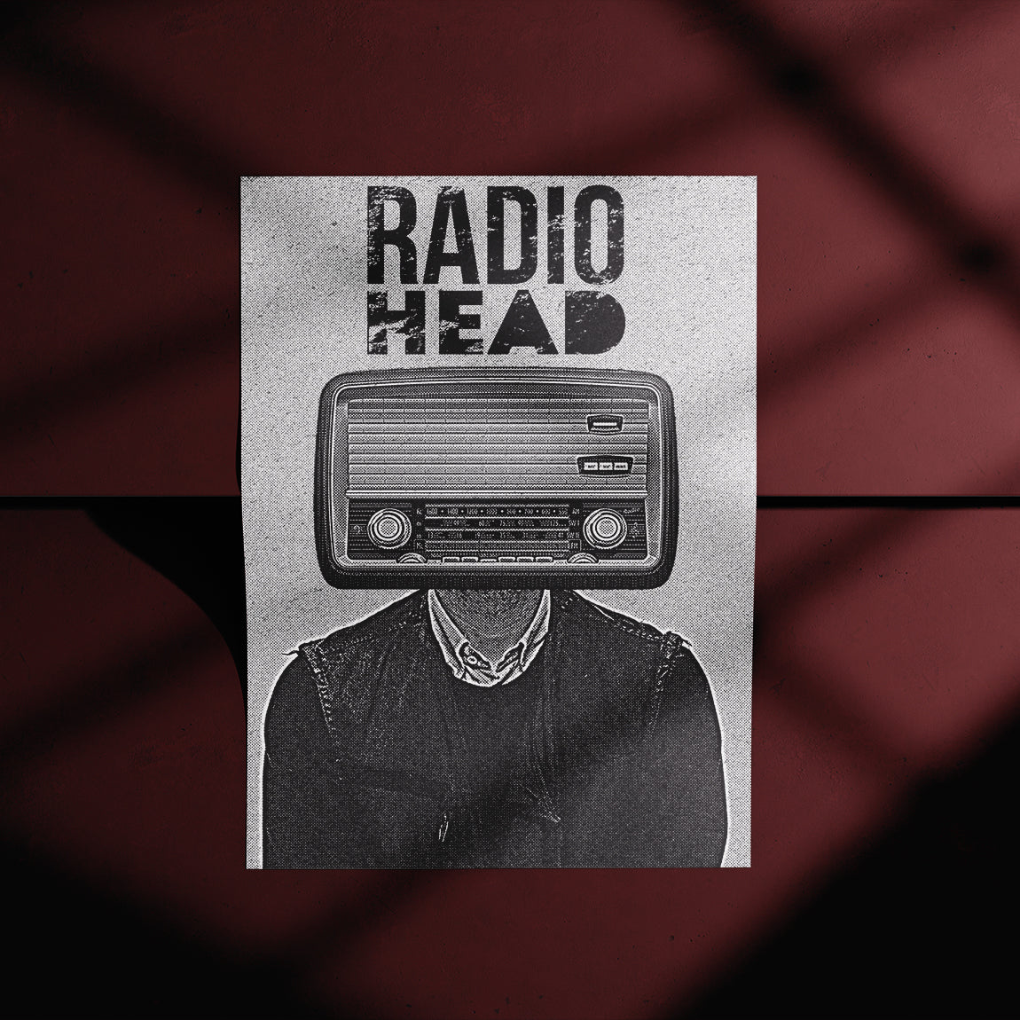 Radiohead Retro Head Art Poster