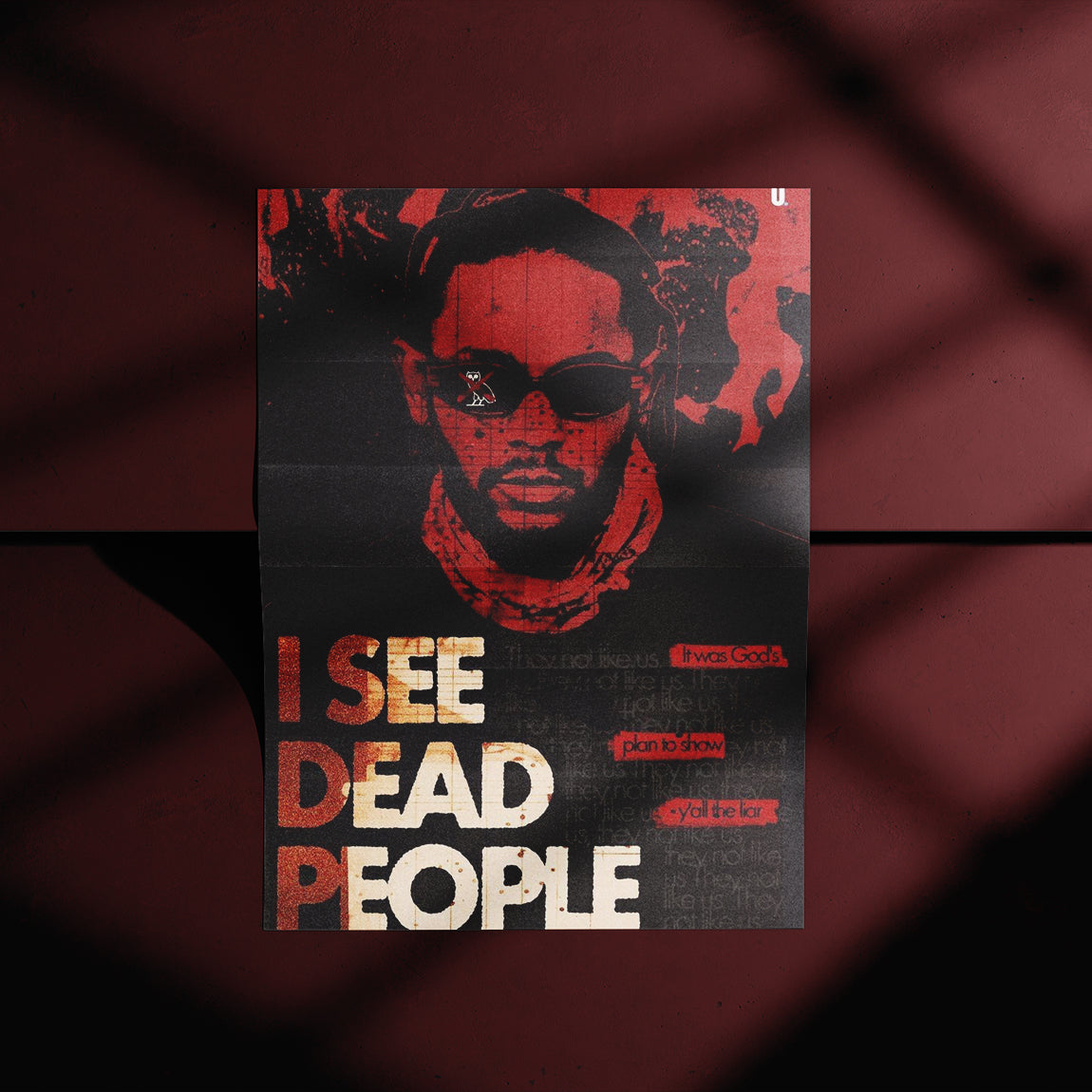 I See Dead People Red Black Poster