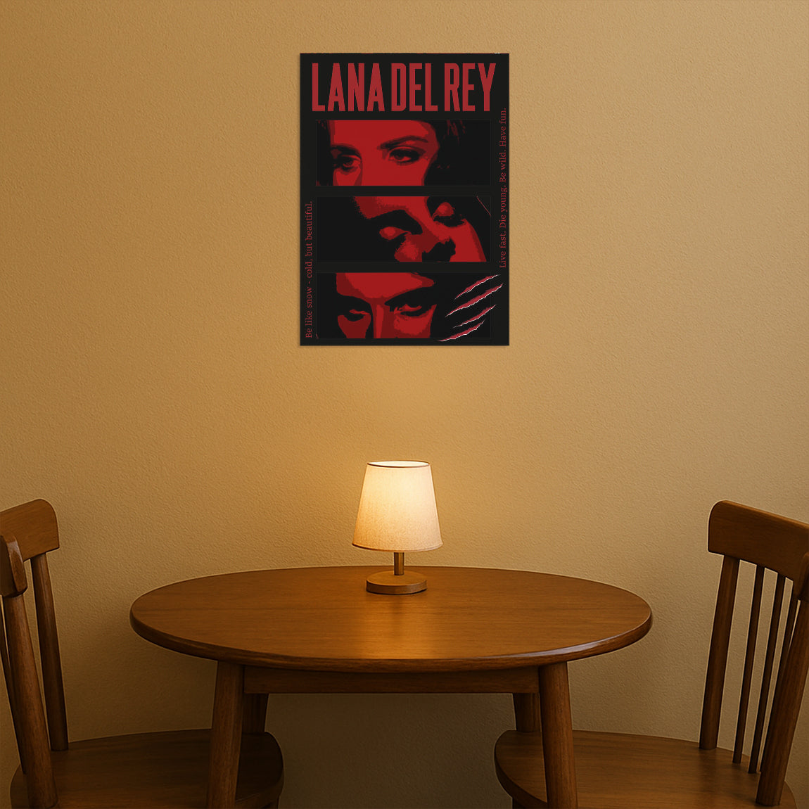 Lana Del Rey Red Eyes Split Poster