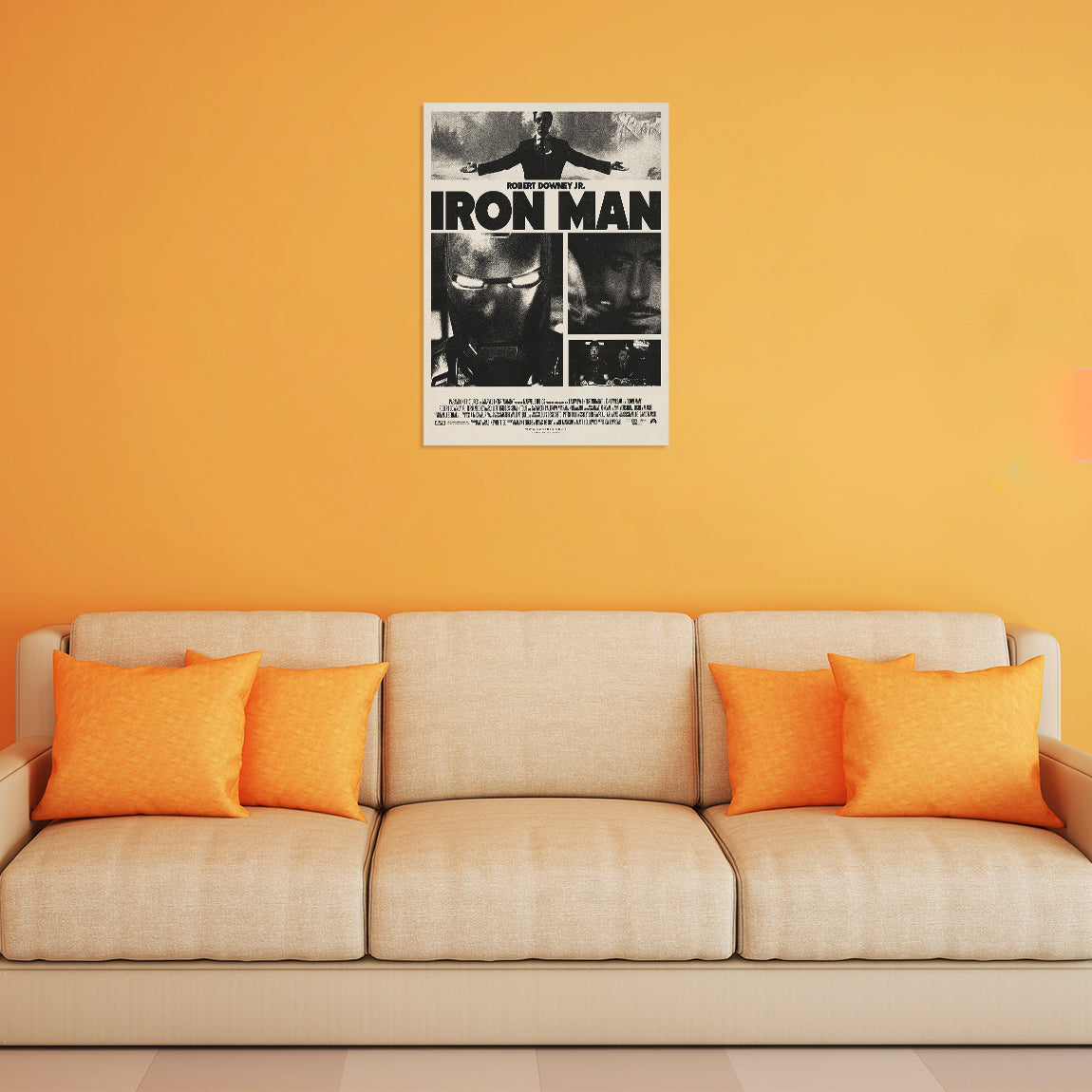 Iron Man Vintage Black & White Poster