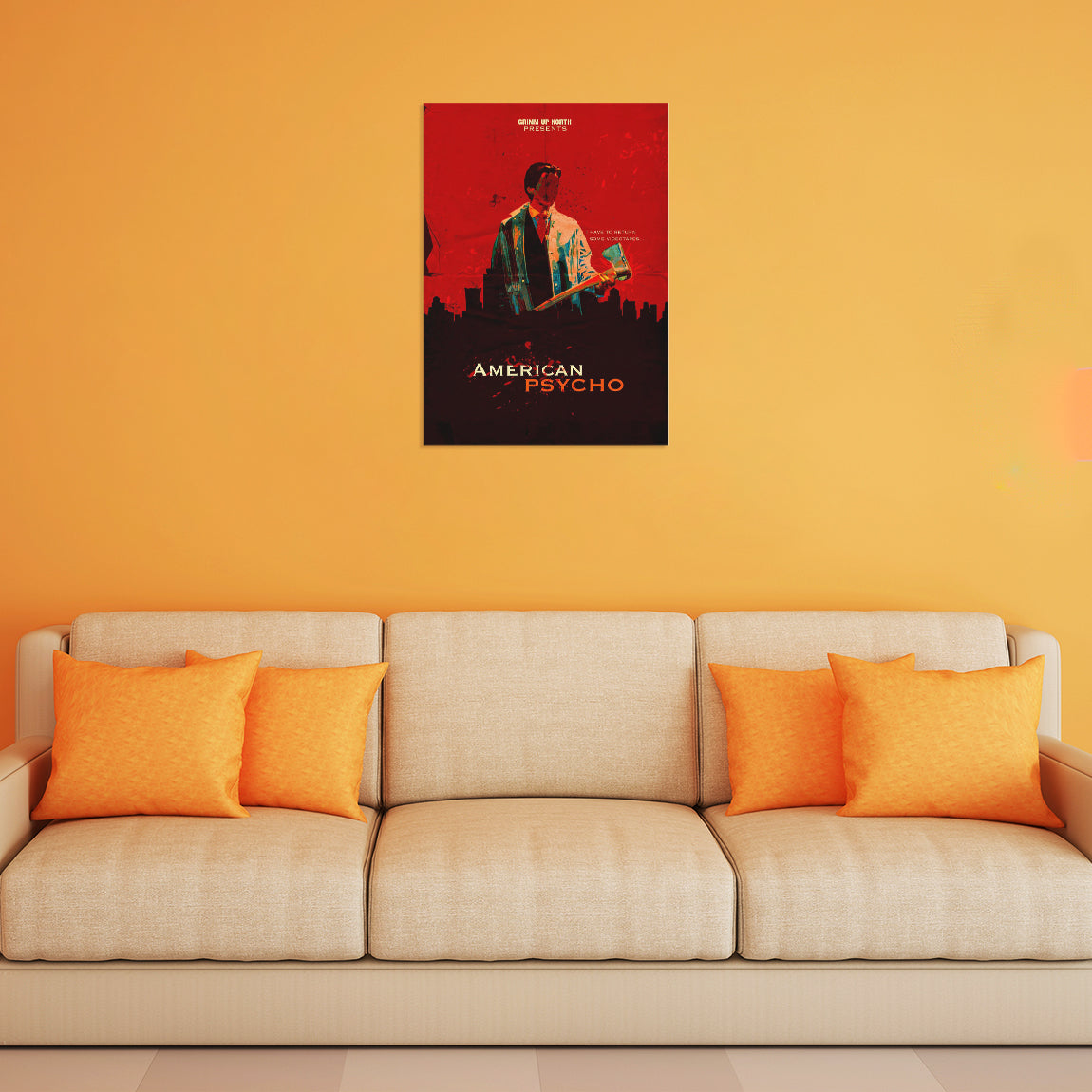 American Psycho Red Minimalist Poster
