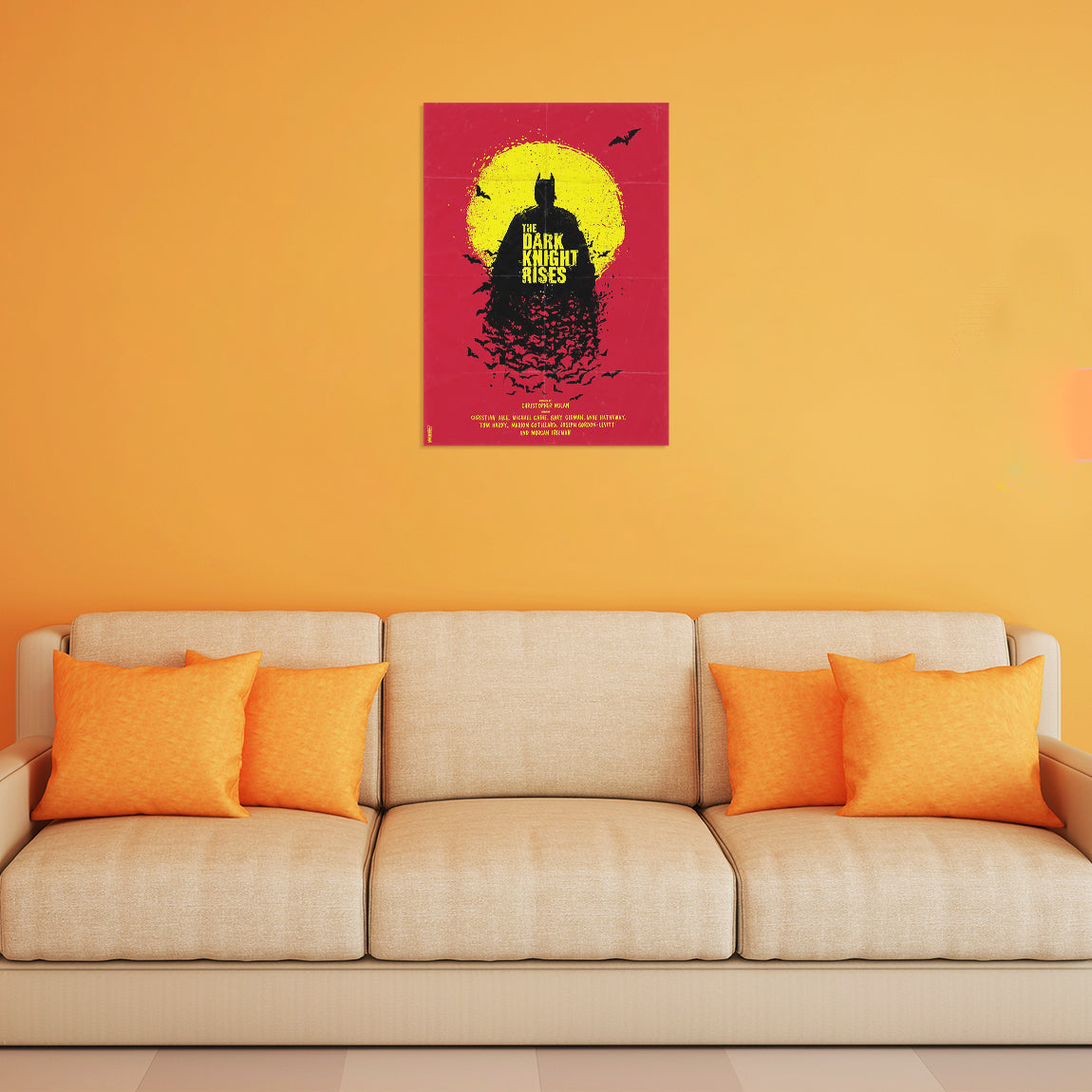 The Dark Knight Rises Yellow Moon Poster
