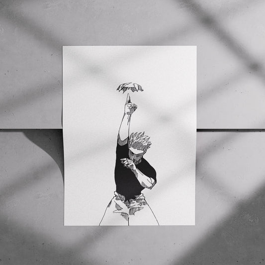 Manga Sorcerer Summoning Pose Poster