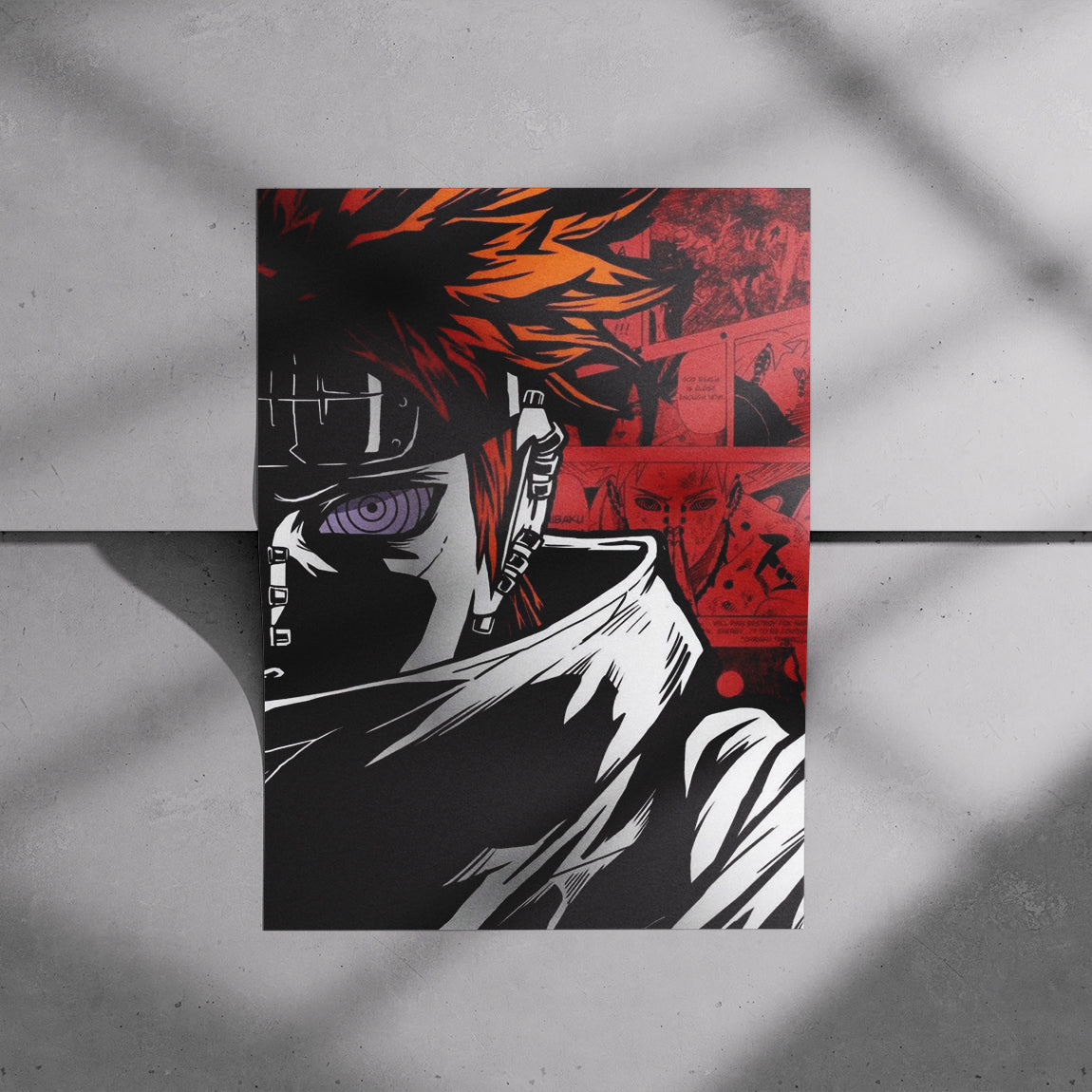 Pain Red Manga Aura Poster