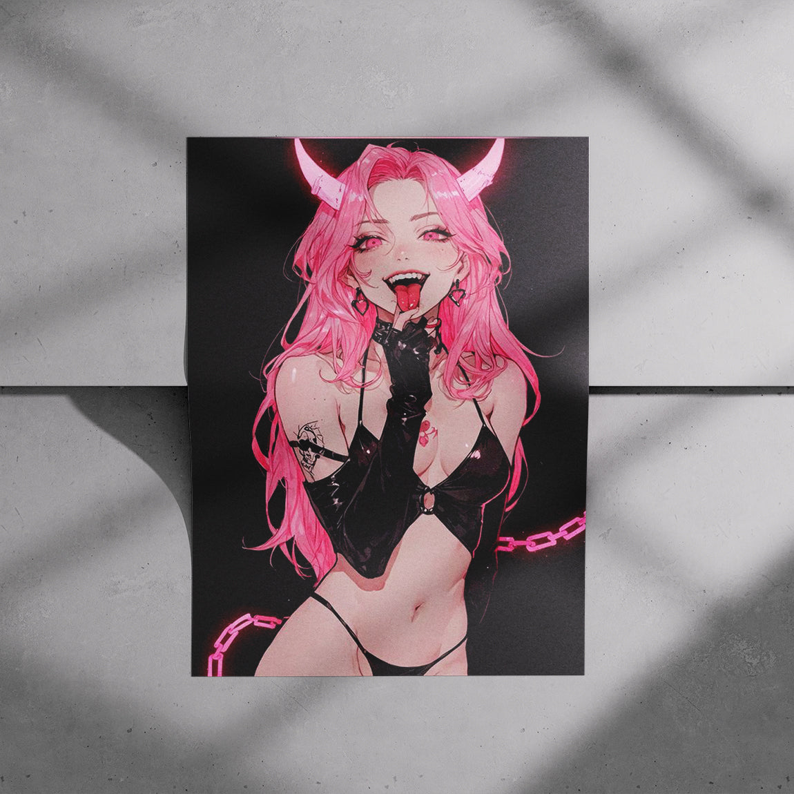 Pink Devil Girl Poster