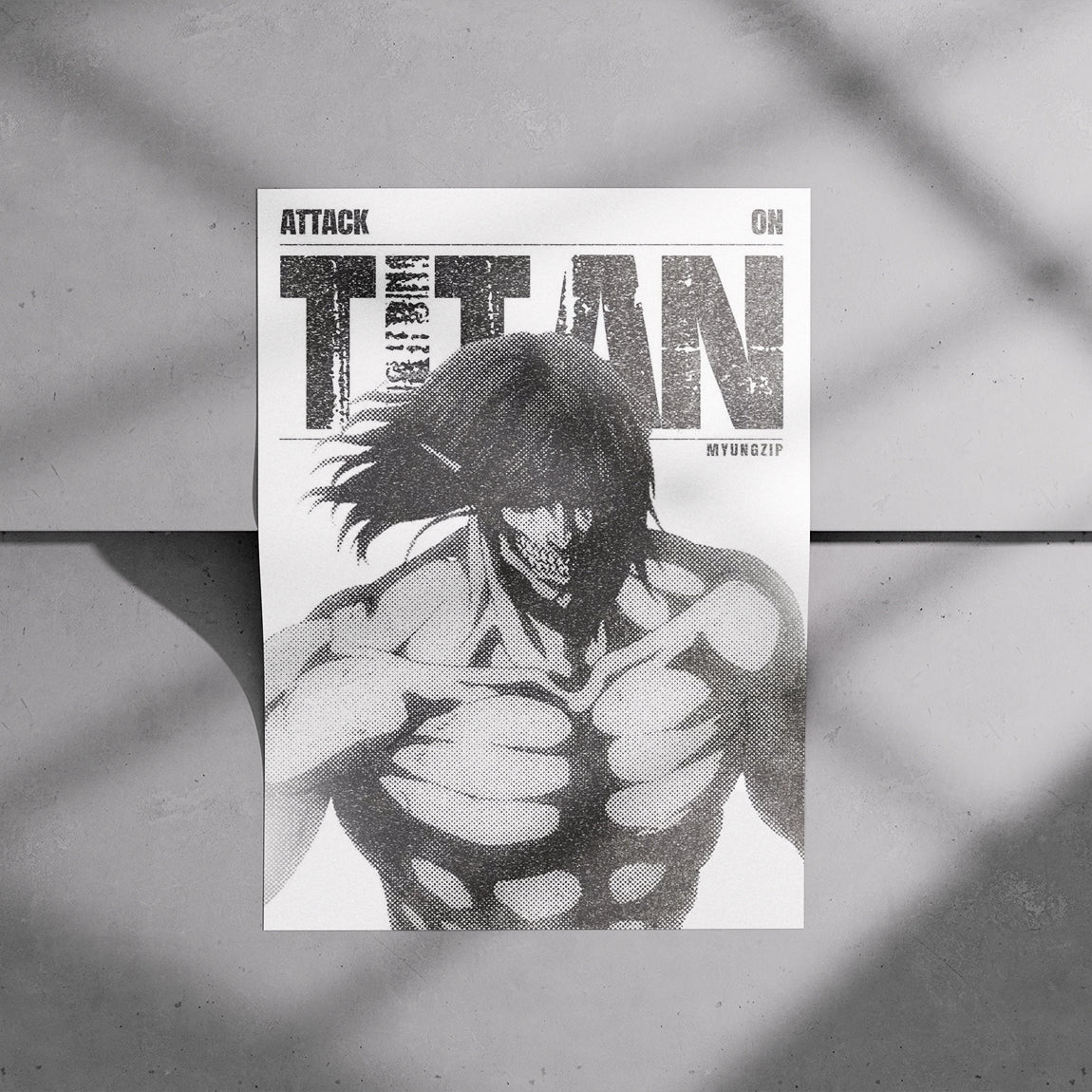 Attack Titan Bold Line Poster