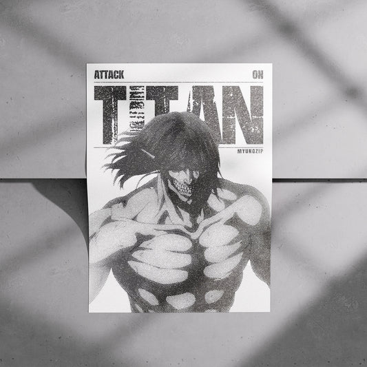 Attack Titan Bold Line Poster