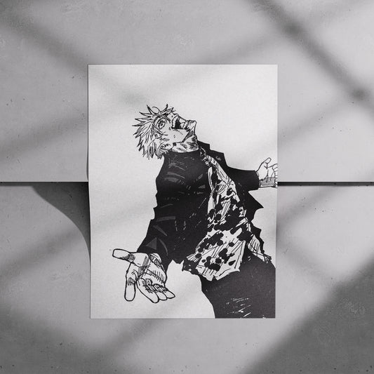 Yuji Itadori Dynamic Manga Poster