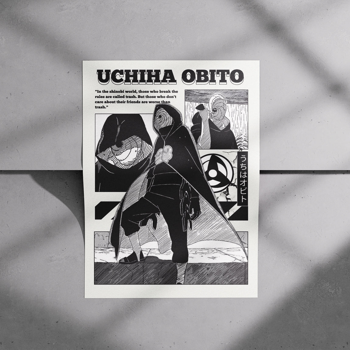 Uchiha Obito Manga Quote Poster
