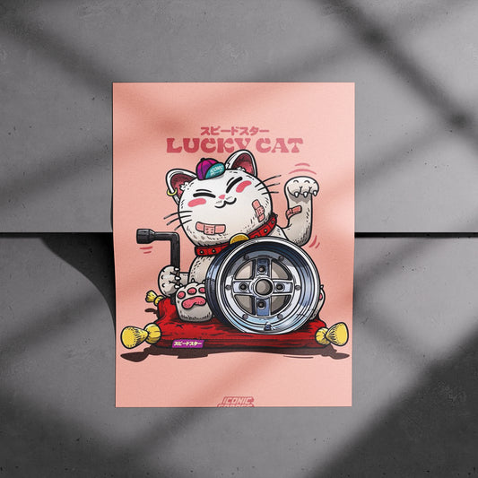 Lucky Cat JDM Speedster Poster