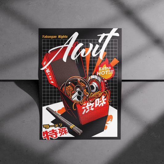 Turbo Ramen Box JDM Poster