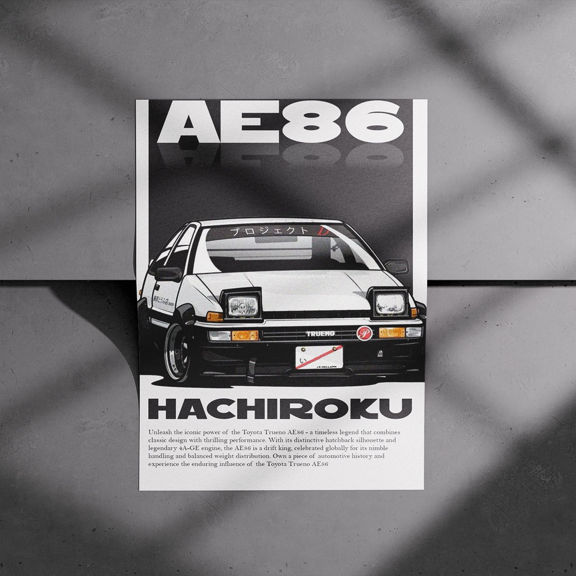 Toyota AE86 Hachiroku Legend Poster