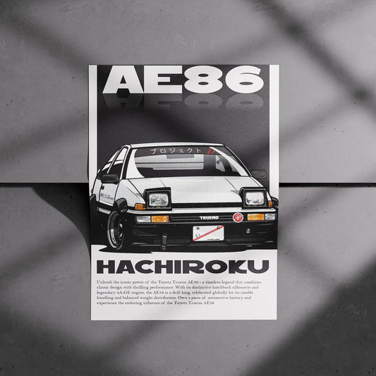 Toyota AE86 Hachiroku Legend Poster