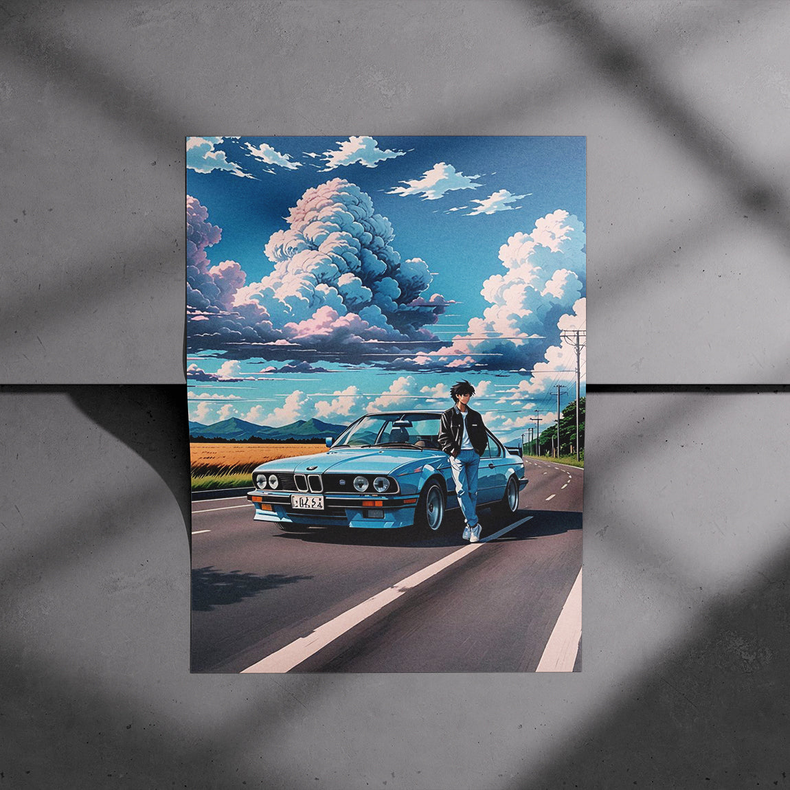 BMW Anime Roadtrip Poster