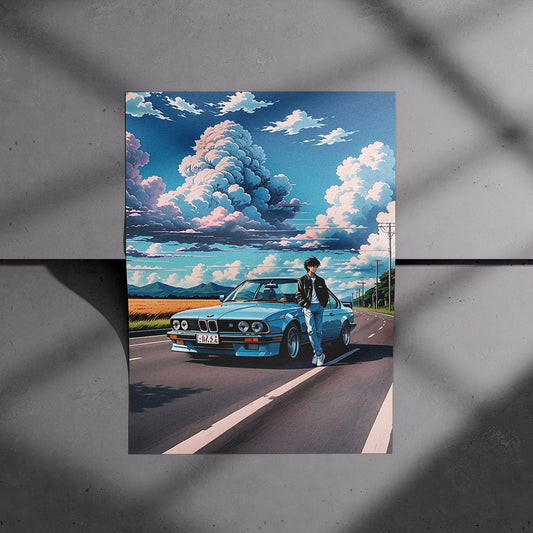 BMW Anime Roadtrip Poster
