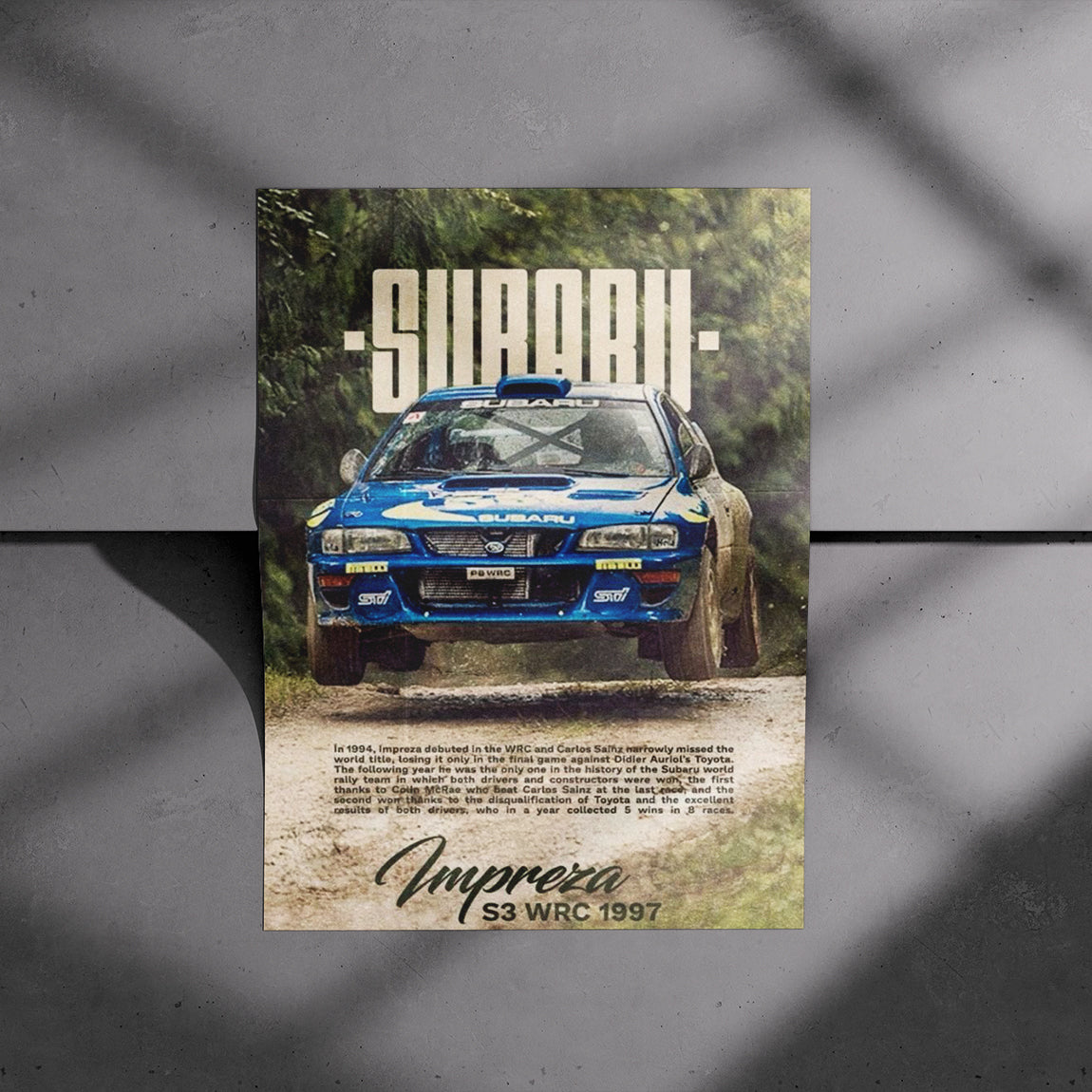 Subaru Impreza S3 WRC 1997 Rally Poster