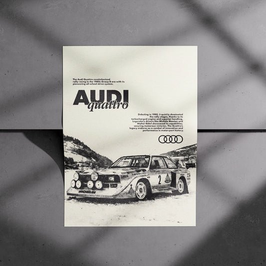 Audi Quattro Group B Vintage Poster
