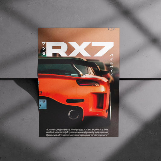 Mazda RX-7 JDM Sunset Poster