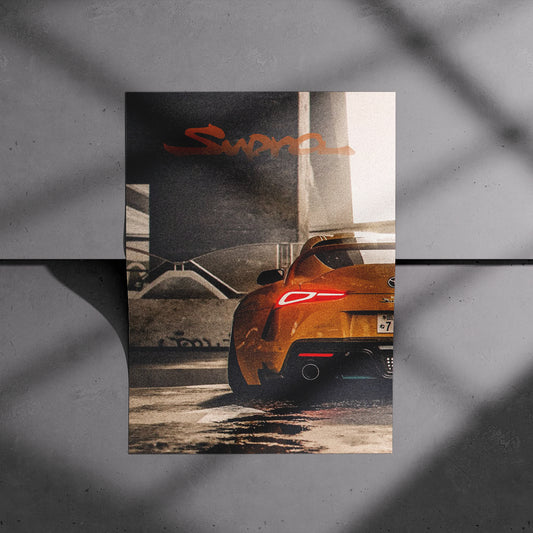 Urban Gold Toyota Supra Poster