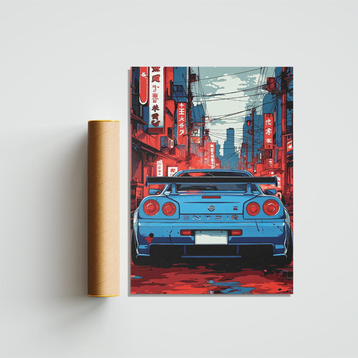 Nissan Skyline City Streets Poster