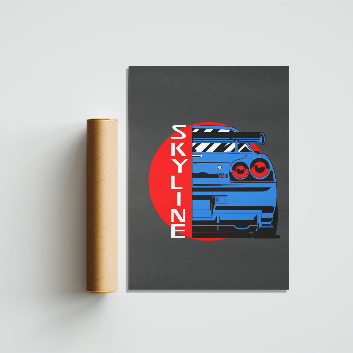 Nissan Skyline Red Circle Poster