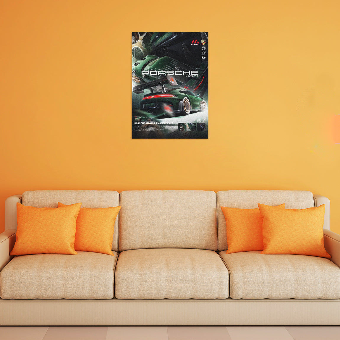 Porsche GT3 RS Green Poster