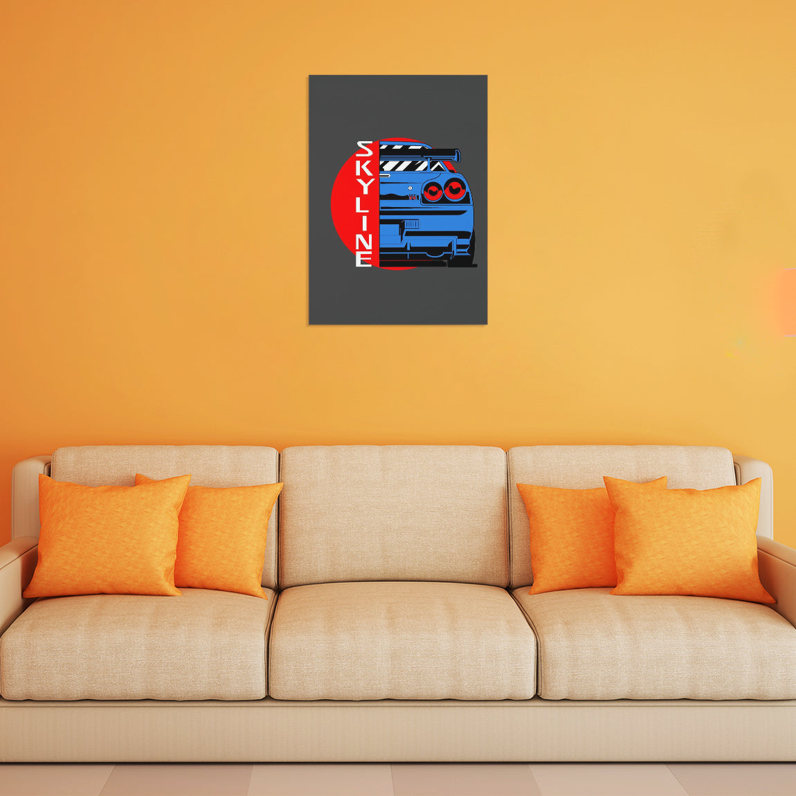 Nissan Skyline Red Circle Poster