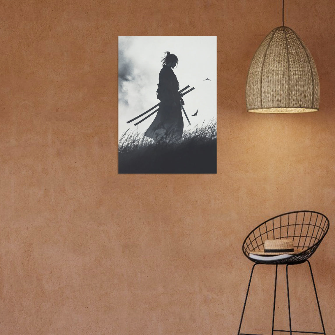 Lone Samurai Silhouette Poster