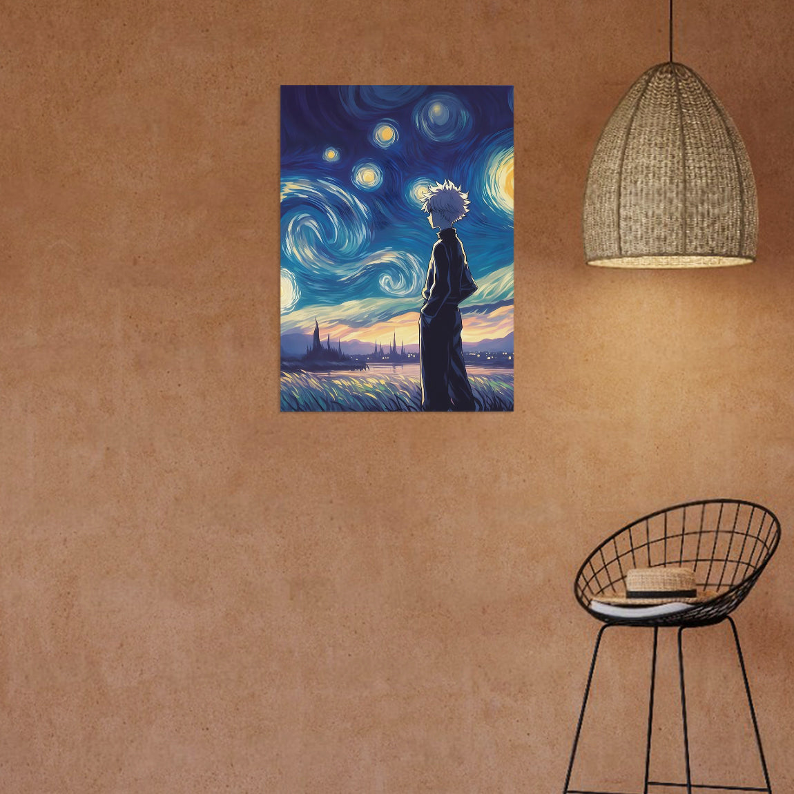 Starry Night Anime Dream Poster