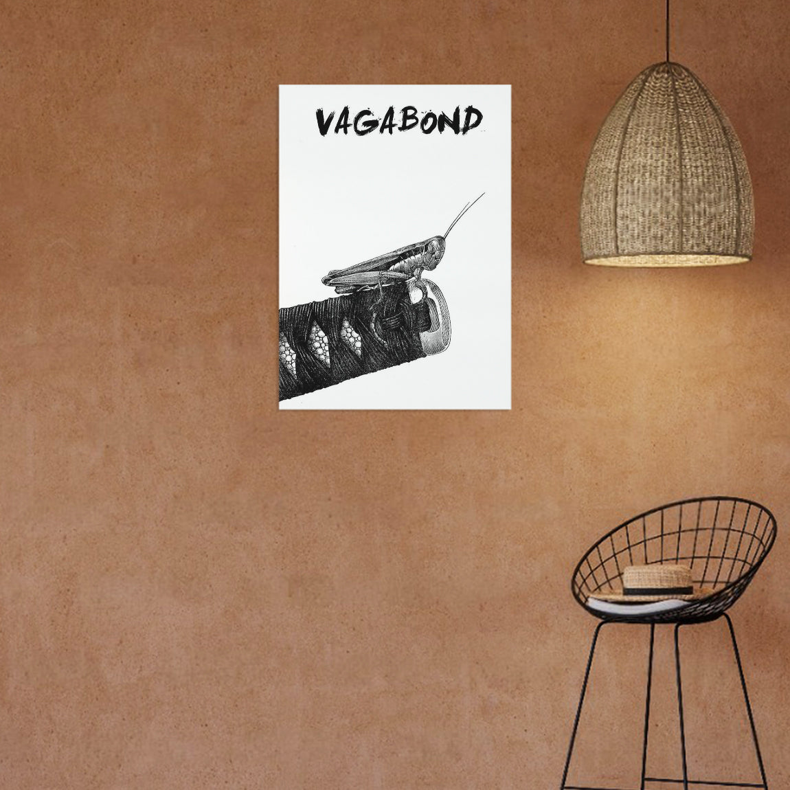 Vagabond Sword Hilt Grasshopper Poster