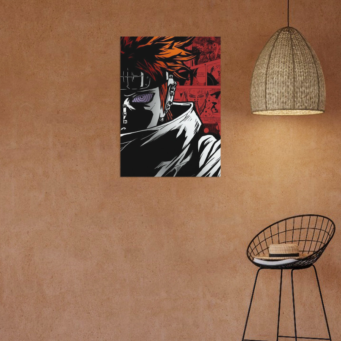 Pain Red Manga Aura Poster