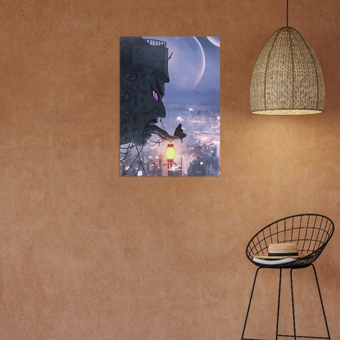 Futuristic Cyber Lantern Poster