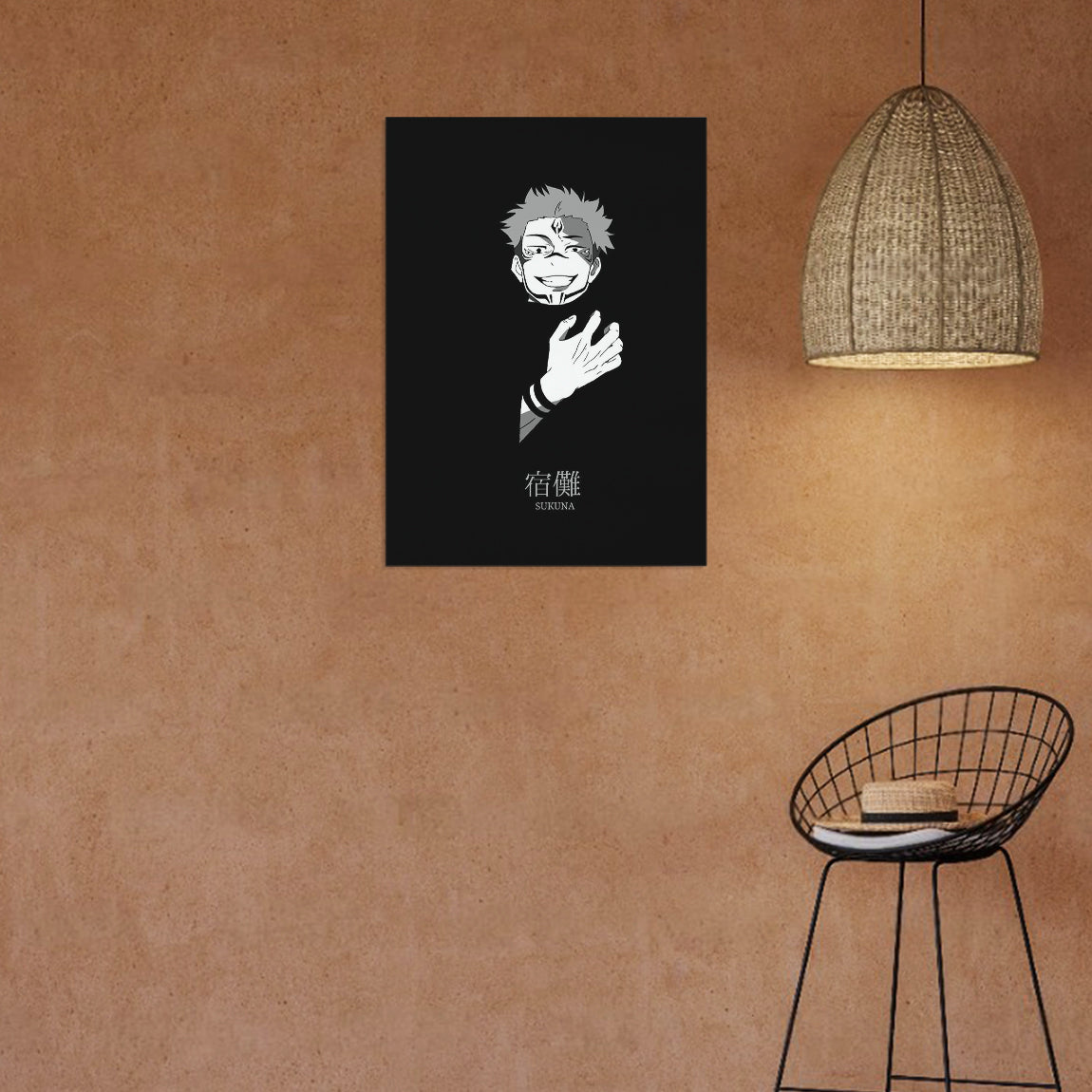 Sukuna Minimal Evil Grin Poster