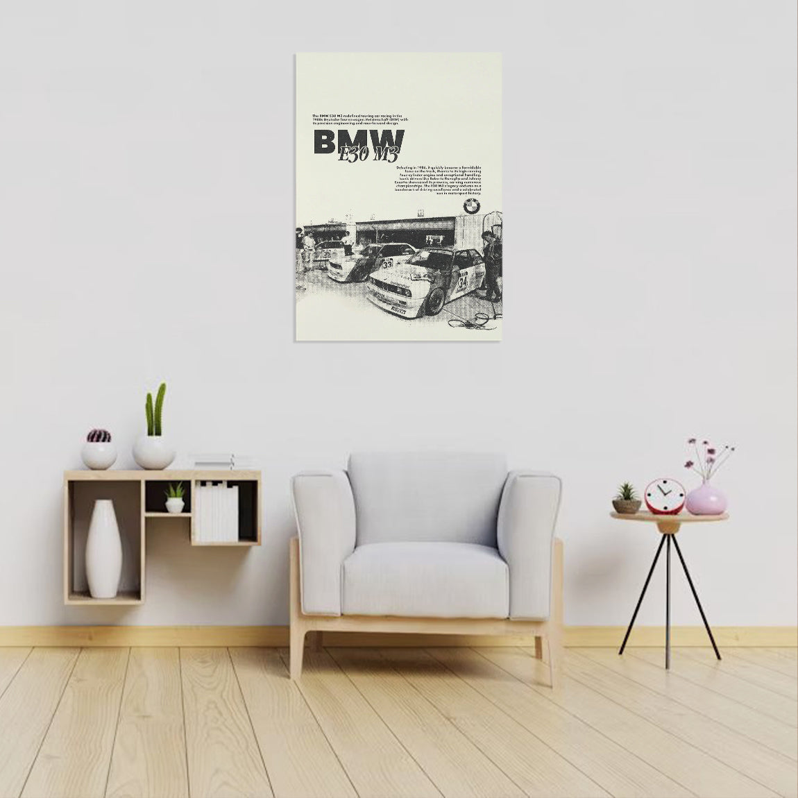 BMW E30 M3 Pit Garage Poster
