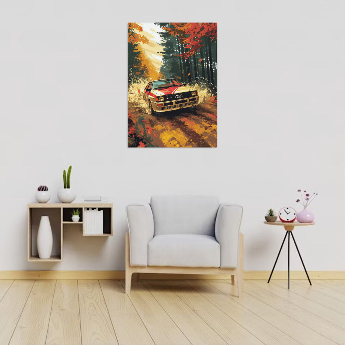 Audi Quattro Rally Forest Poster