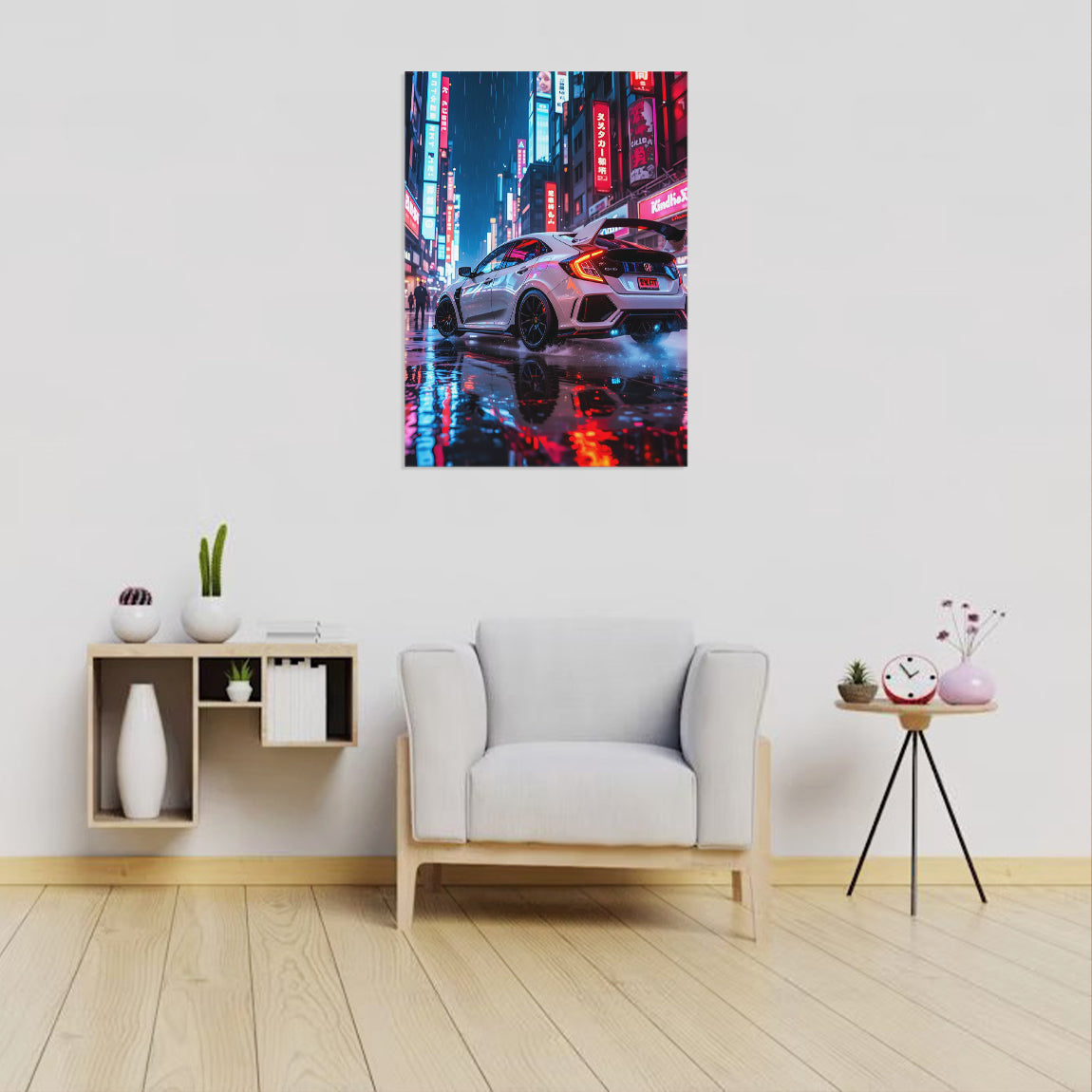 Neon Civic Cityscape