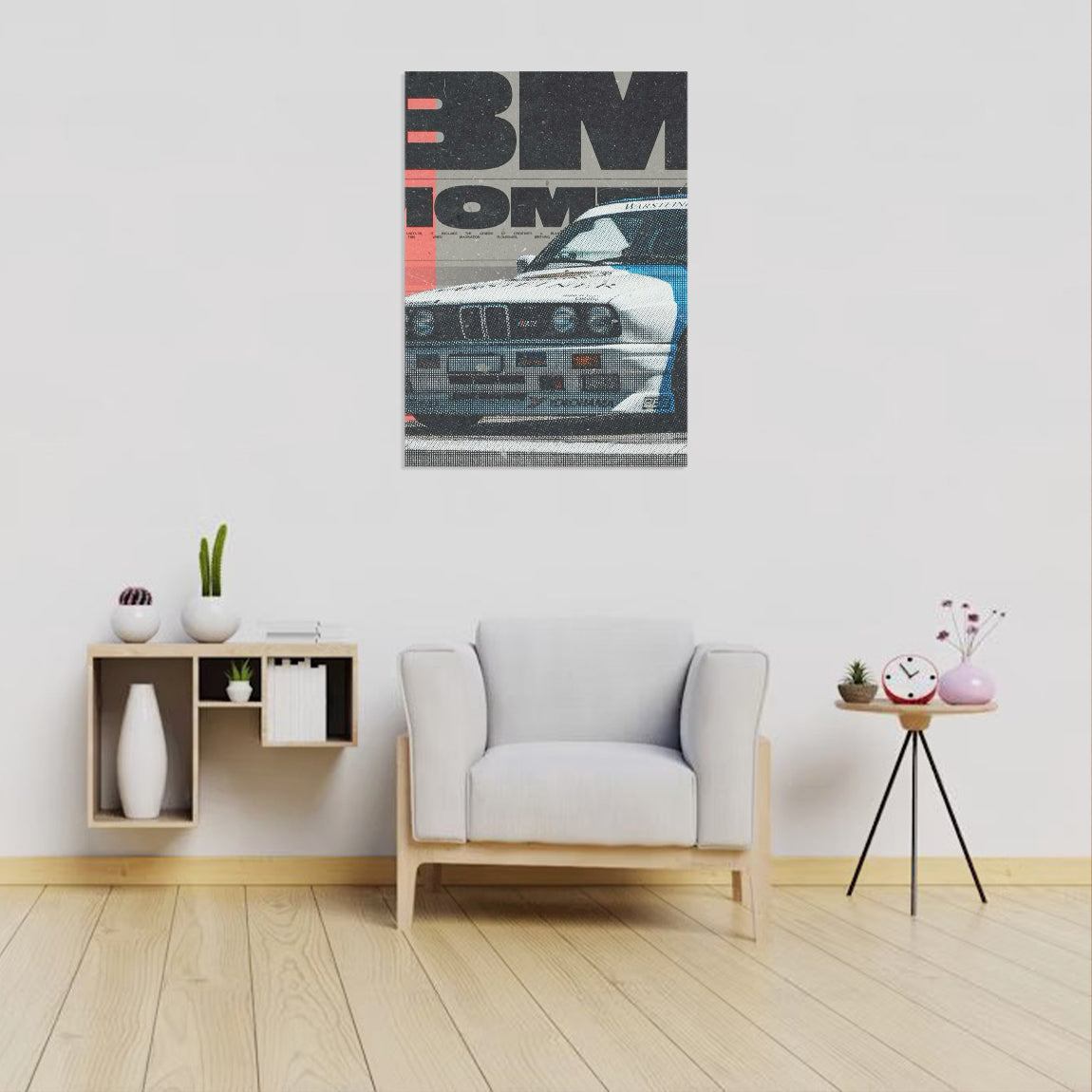 BMW Halftone Vintage Poster