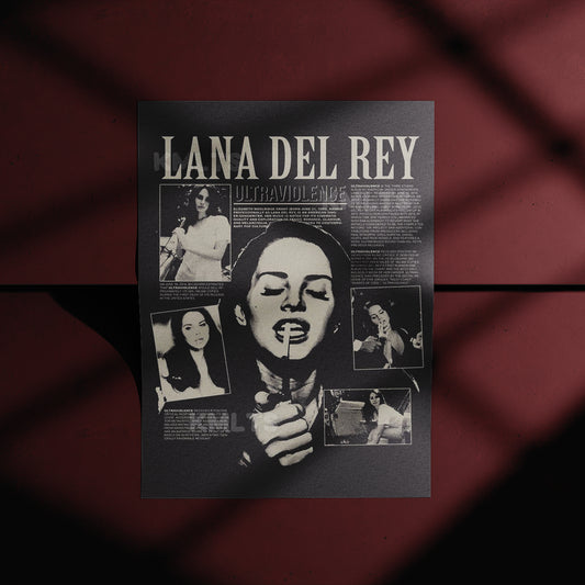 Lana Del Rey Ultraviolence Collage Poster