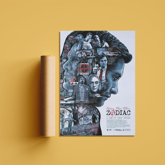 Zodiac Crime Thriller Collage Poster