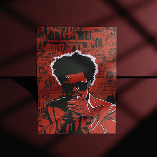 The Weeknd Red Graphic Poster