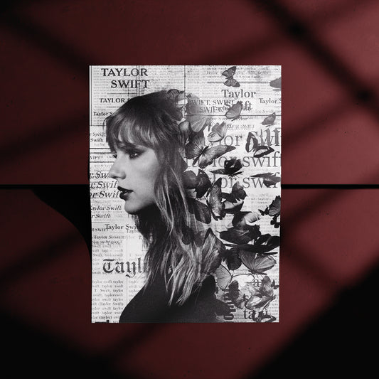 Taylor Swift Butterflies Newspaper Poster