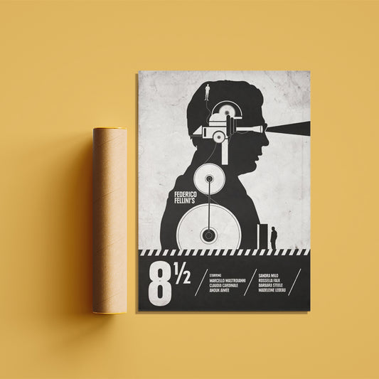 8½ Federico Fellini Minimal Poster