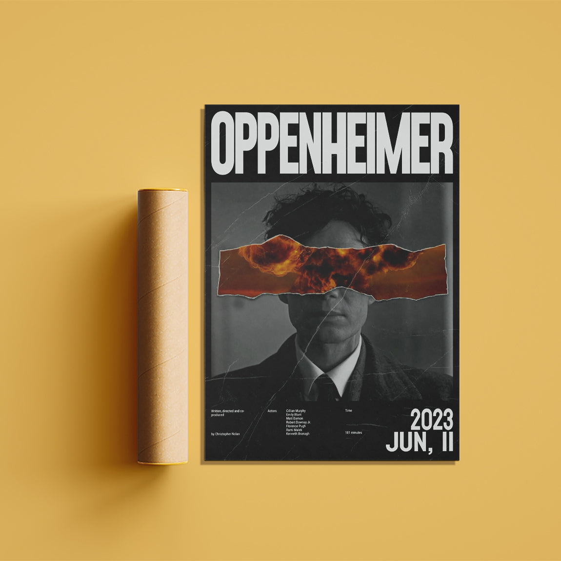 Oppenheimer Abstract Flame Poster