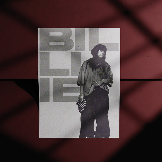 Billie Eilish Minimal Monochrome Poster
