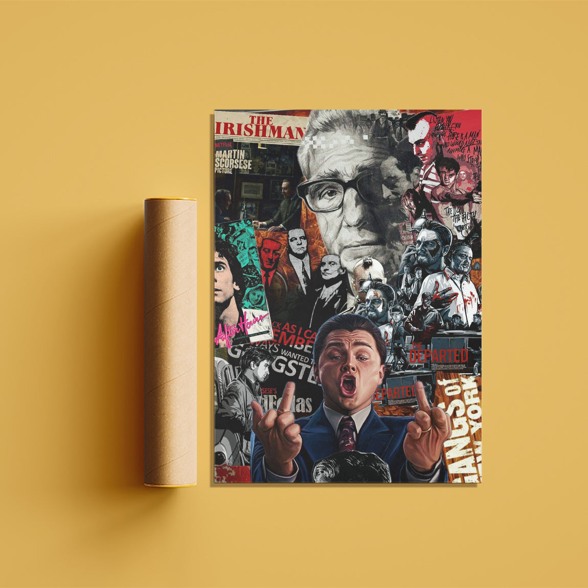 Martin Scorsese Movie Collage Poster