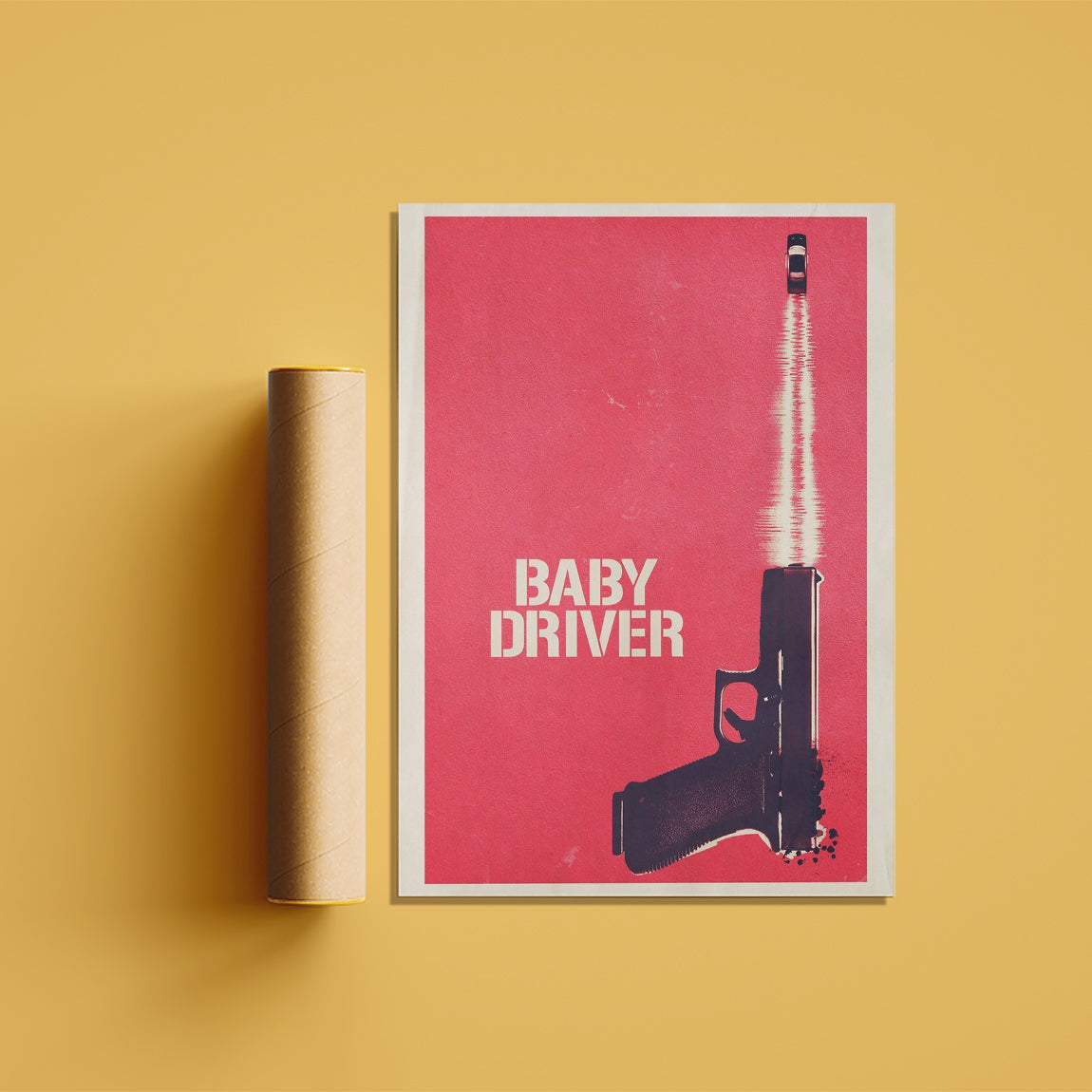 Baby Driver Minimal Gun Art Poster