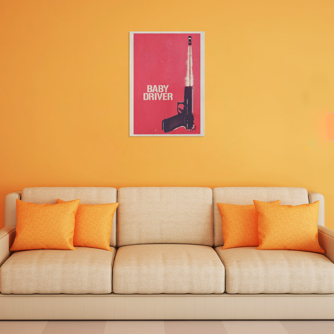Baby Driver Minimal Gun Art Poster